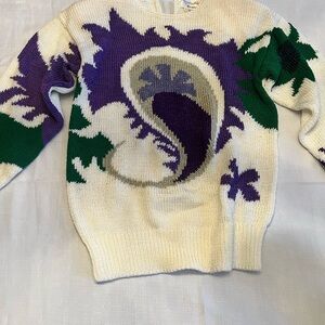 hand loomed sweater size small ladies Vintage Cottage Core